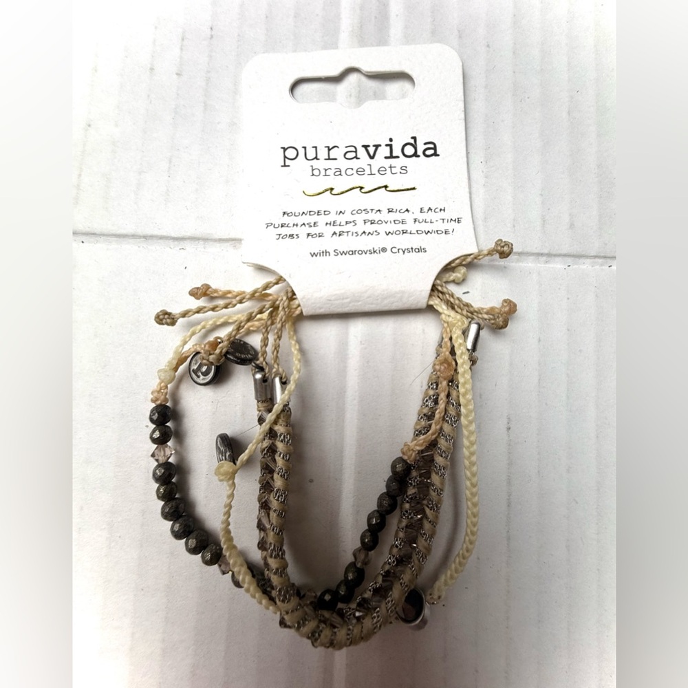 NWT‎ PuraVida Monthly Bracelet Pack 3 bracelets with Swarovski Crystals